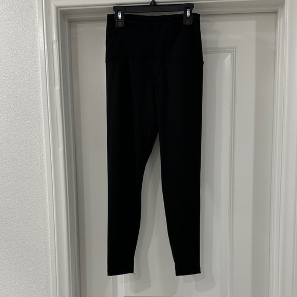 A New Day High Waisted Leggings Women Size S Black Matte Athleisure Workout